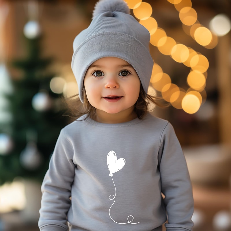 Funny Valentines Toddler Sweatshirt I Heart You Trendy Kids Crewneck Pullover 1