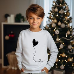 funny valentines toddler sweatshirt | i heart you trendy kids crewneck pullover