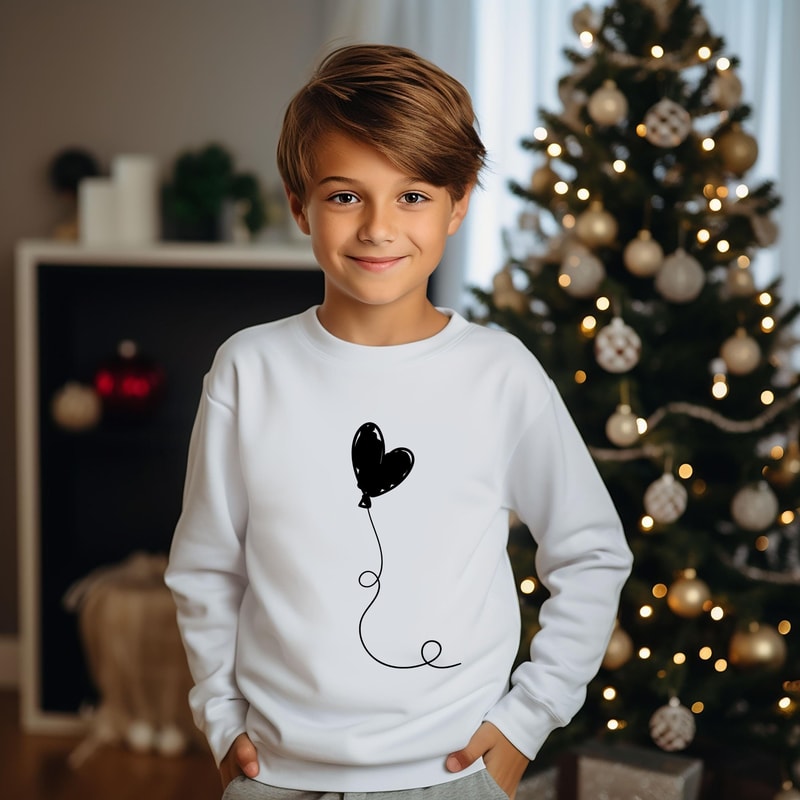 Funny Valentines Toddler Sweatshirt I Heart You Trendy Kids Crewneck Pullover 0
