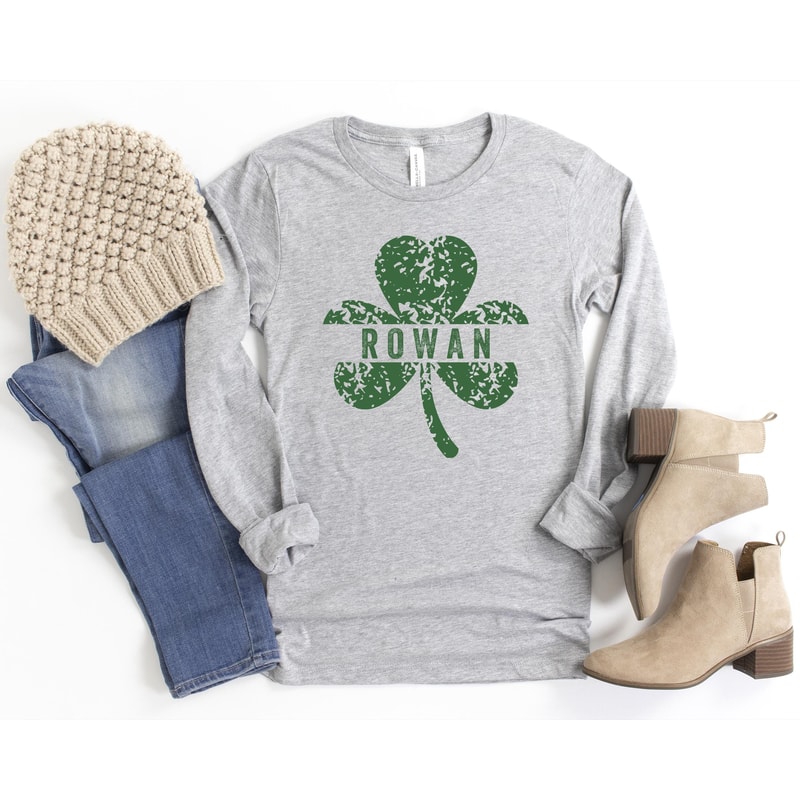 Custom St Patricks Day Shirt Personalized Shamrock Lucky Irish Name Tee For Family Kids 1