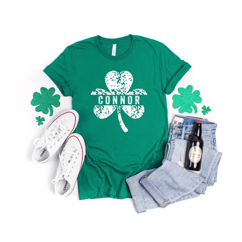 Custom St Patricks Day Shirt Personalized Shamrock Lucky Irish Name Tee For Family Kids 3