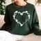 Heart Shamrock Sweatshirt Lucky Irish St Patricks Day Clover Heart Crewneck For Women 1
