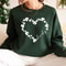 Heart Shamrock Sweatshirt Lucky Irish St Patricks Day Clover Heart Crewneck For Women 1
