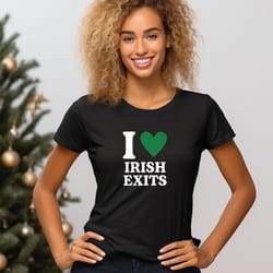 funny st. patricks day shirt | irish goodbye tee humor clover graphic womens holiday t-shirt