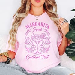 comfort colors margarita squad shirt, custom bachelorette party tee, girls trip shirt, vacation party shirt