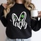 Heart Shamrock Sweatshirt Womens Lucky Irish St Patricks Day Hoodie Clover Heart Crewneck Pullover 2