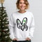 Heart Shamrock Sweatshirt Womens Lucky Irish St Patricks Day Hoodie Clover Heart Crewneck Pullover 4