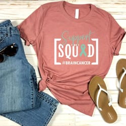 support squad brain cancer shirt, team cancer shirt, custom brain cancer awareness shirt, brain cancer t-shirt
