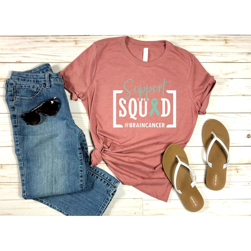Support Squad Brain Cancer Shirt Team Cancer Shirt Custom Brain Cancer Awareness Shirt Brain Cancer 0