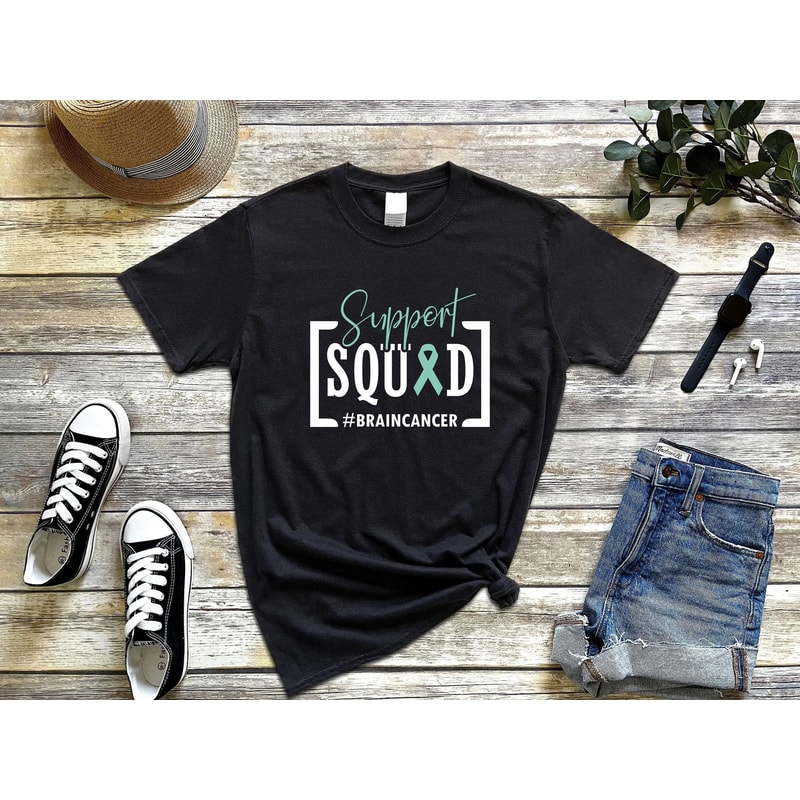 Support Squad Brain Cancer Shirt Team Cancer Shirt Custom Brain Cancer Awareness Shirt Brain Cancer 2