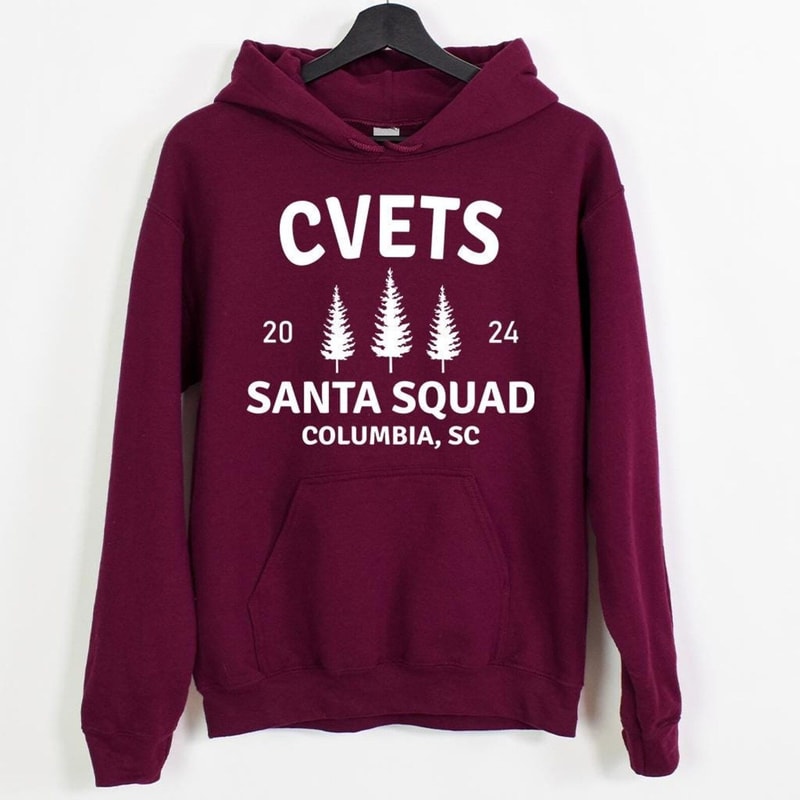 Custom Santa Squad Christmas Hoodie Matching Family Holiday Sweatshirt Personalized Christmas Crew 0