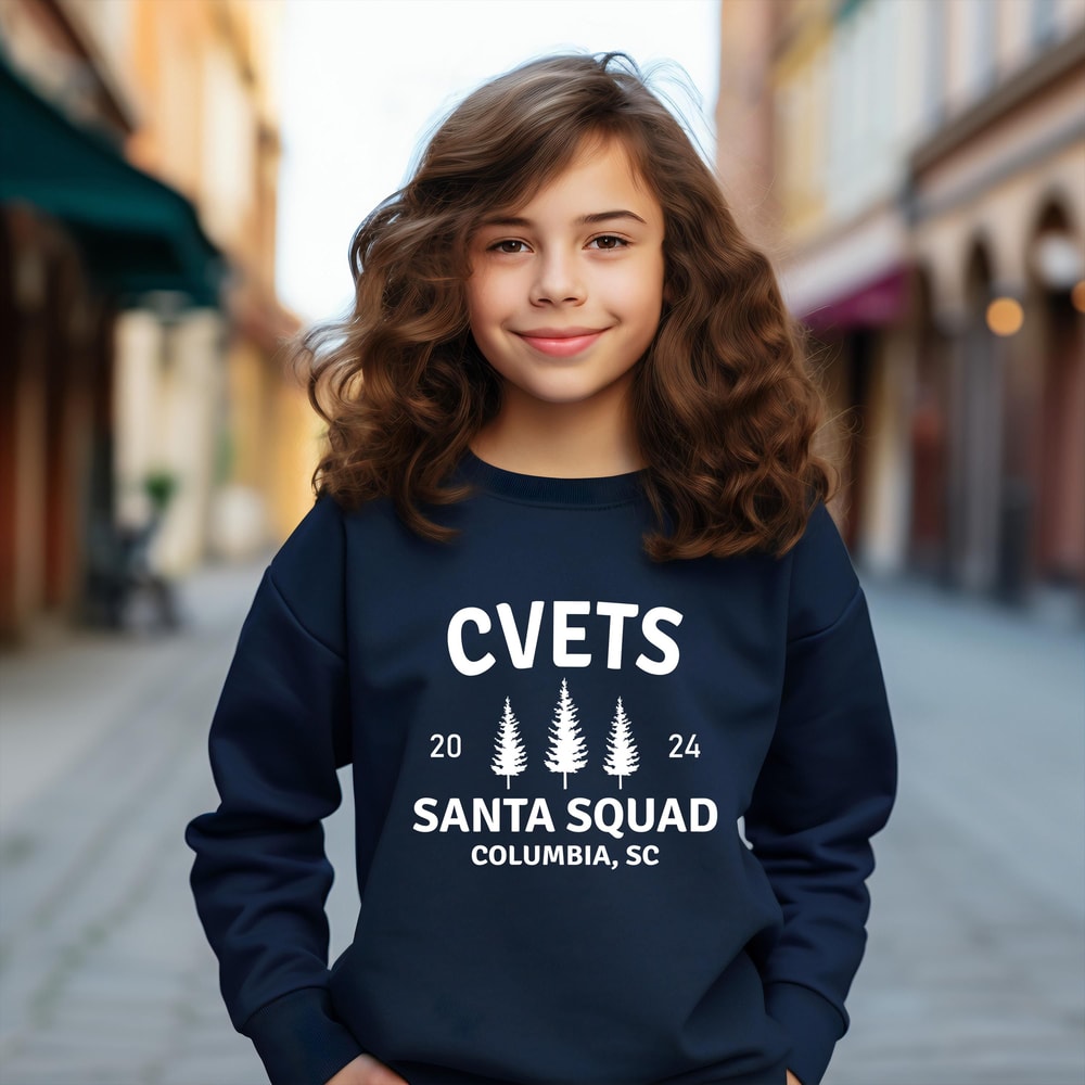 Custom Santa Squad Christmas Hoodie Matching Family Holiday Sweatshirt Personalized Christmas Crew 3