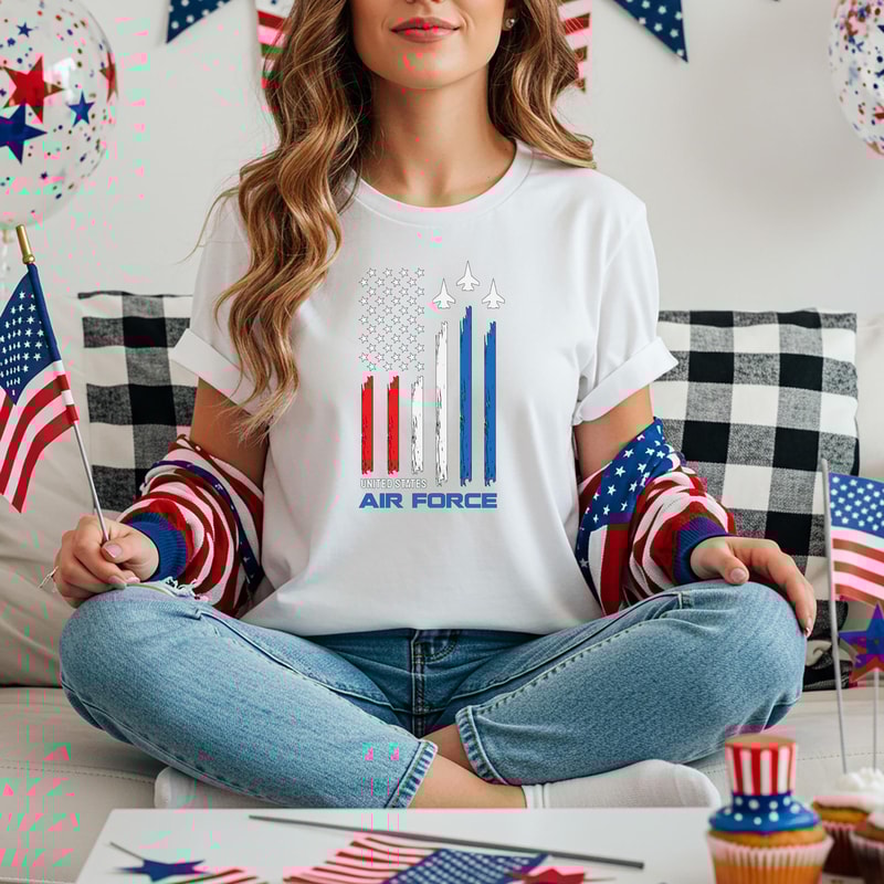 USA Air Force Patriotic 4th of July Shirt