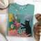 Funny Black Cat Art Shirt Matisse Inspired Kitty Lover Graphic Tee 2