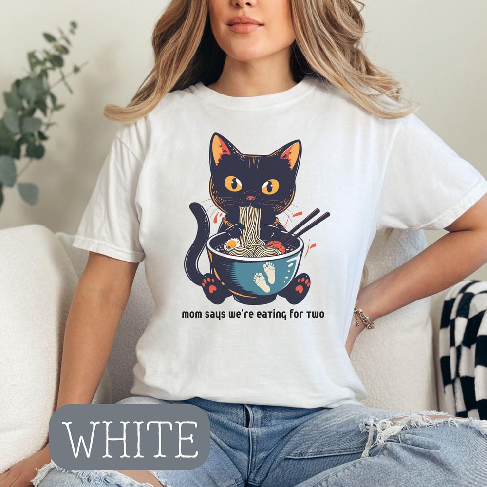 Funny Pregnancy Cat Mom Shirt Comfort Colors Maternity Tee Baby Announcement Gift 5