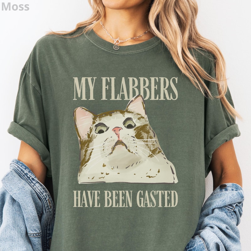 My Flabbers Have Been Gasted Funny Cat Shirt 100 Cotton Sarcastic Animal Humor Tee 4