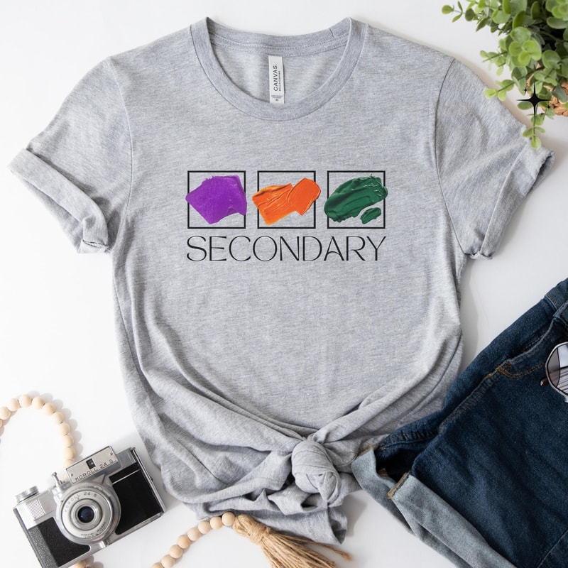 Art Teacher Shirt Secondary Colors Color Theory Tee Art Teacher Gift Artist Art Lover Unisex TShirt 2