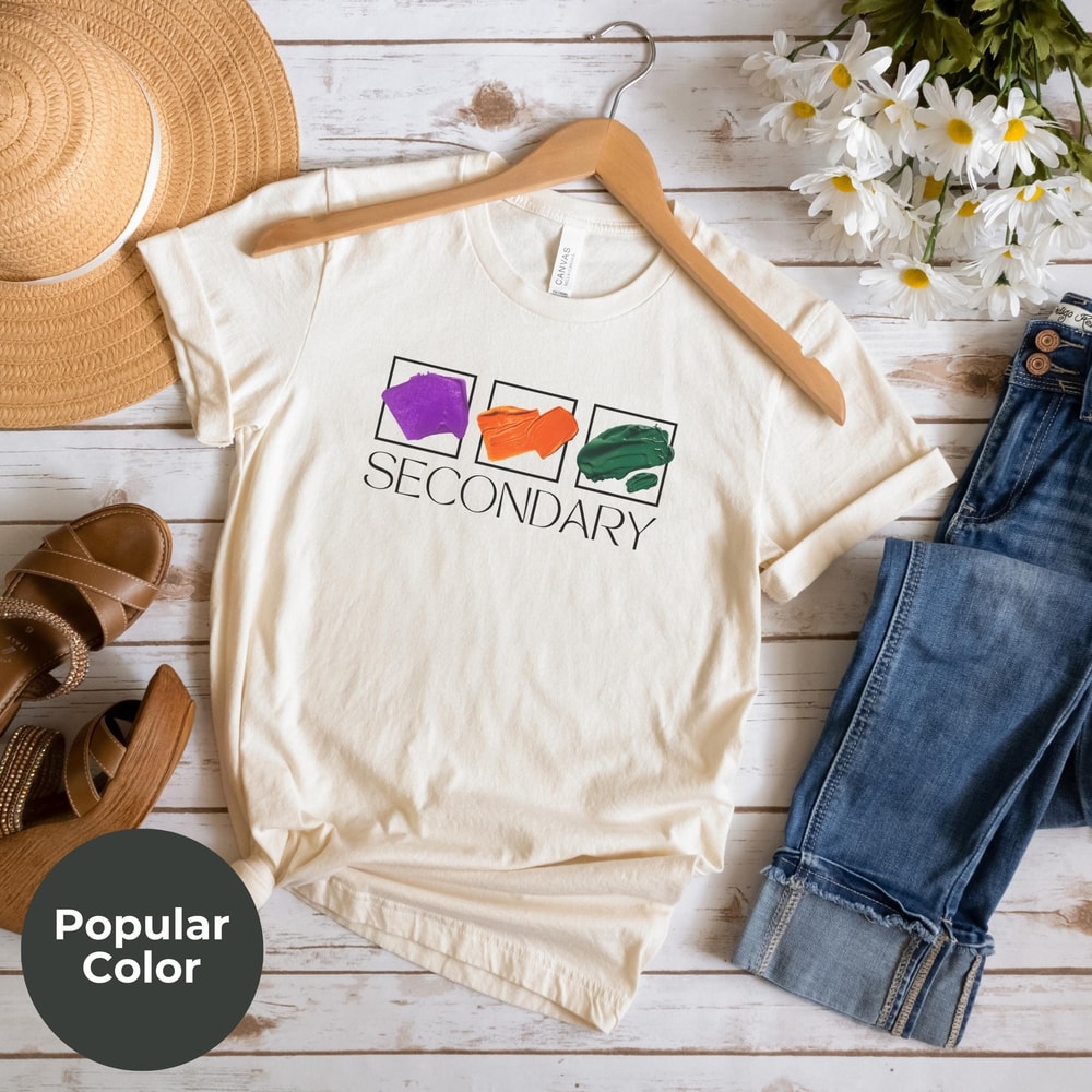 Art Teacher Shirt Secondary Colors Color Theory Tee Art Teacher Gift Artist Art Lover Unisex TShirt 0