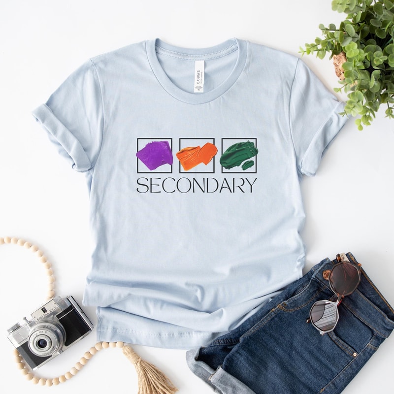 Art Teacher Shirt Secondary Colors Color Theory Tee Art Teacher Gift Artist Art Lover Unisex TShirt 3
