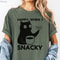 Happy When I Snacky Cat Shirt 100 Cotton Funny Snack Coffee Lover Unisex Graphic Tee 1