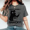 Happy When I Snacky Cat Shirt 100 Cotton Funny Snack Coffee Lover Unisex Graphic Tee 4