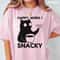 Happy When I Snacky Cat Shirt 100 Cotton Funny Snack Coffee Lover Unisex Graphic Tee 6