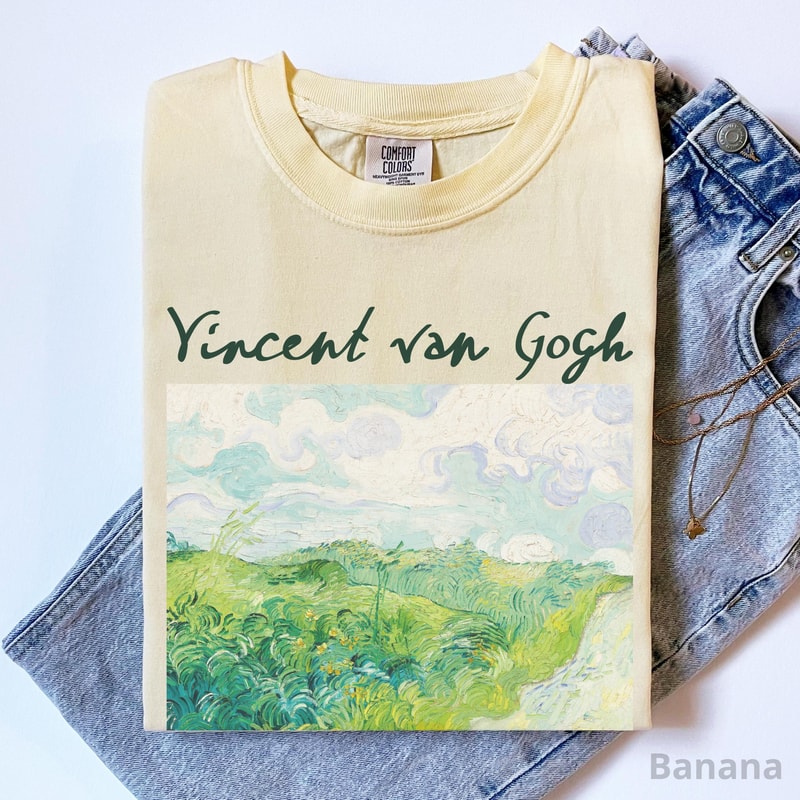 Van Gogh Art Shirt 100 Cotton Comfort Colors Unisex Artistic Painting Graphic Tee 2