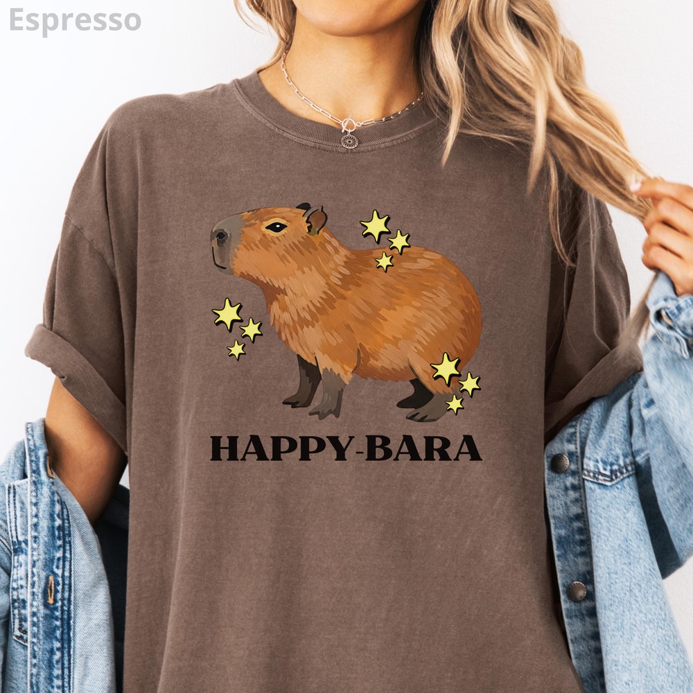 Capybara Shirt 100 Cotton Unisex Capy Lover Graphic Tee Cute Animal TShirt 3