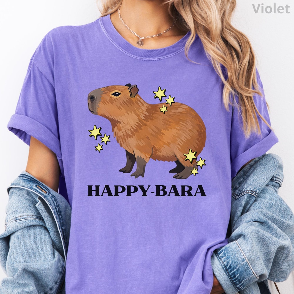 Capybara Shirt 100 Cotton Unisex Capy Lover Graphic Tee Cute Animal TShirt 4