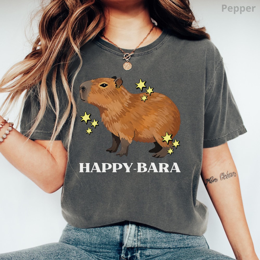 Capybara Shirt 100 Cotton Unisex Capy Lover Graphic Tee Cute Animal TShirt 6