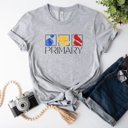 art teacher shirt primary colors artist tee creative classroom gift unisex t-shirt