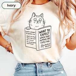 funny cat pregnancy announcement shirt expecting mom tee cute maternity gift