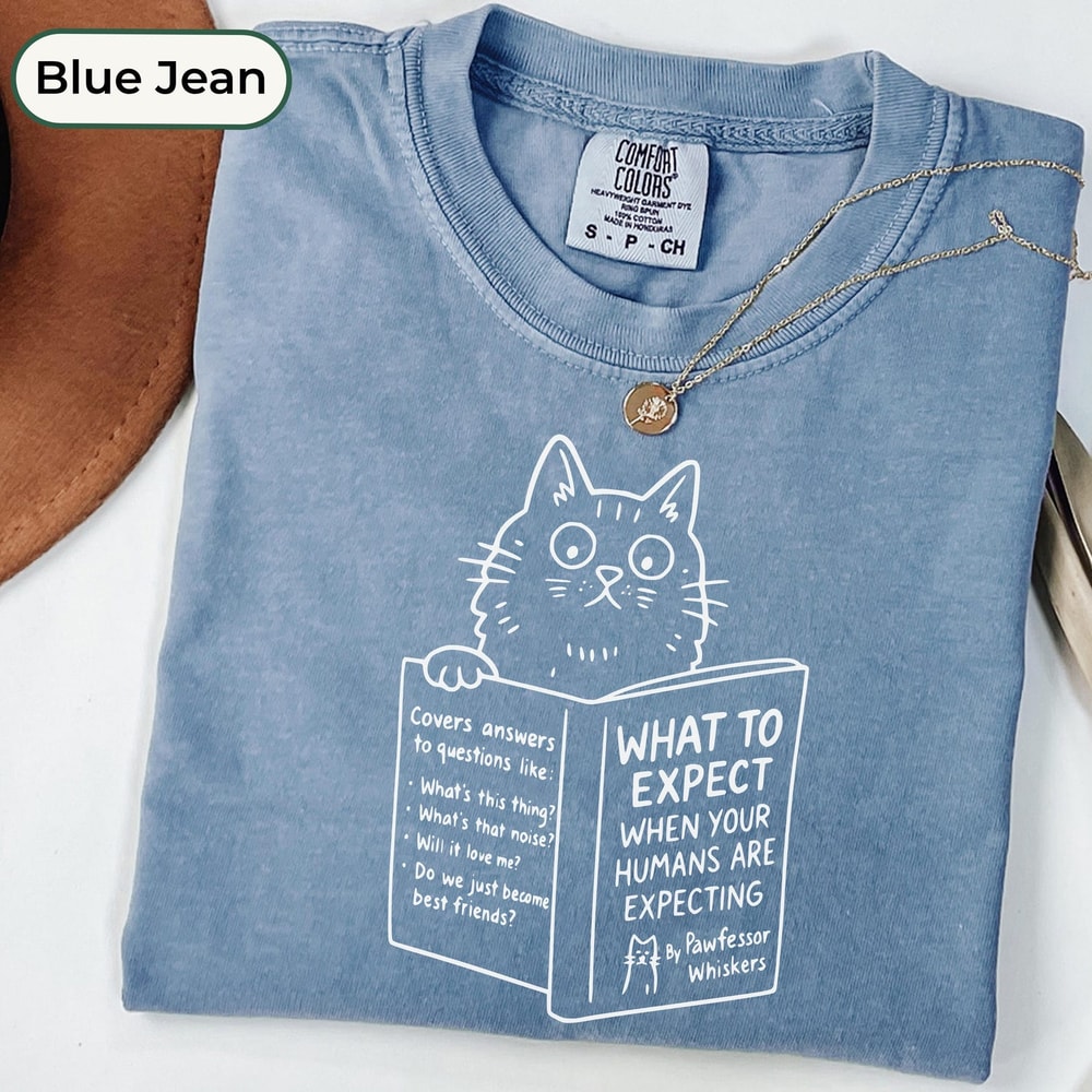 Funny Cat Pregnancy Announcement Shirt Expecting Mom Tee Cute Maternity Gift 2