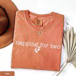 napping for two pregnancy shirt comfort colors funny maternity announcement tee