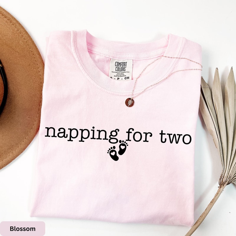 Napping For Two Pregnancy Shirt Funny Maternity Announcement Tee 0