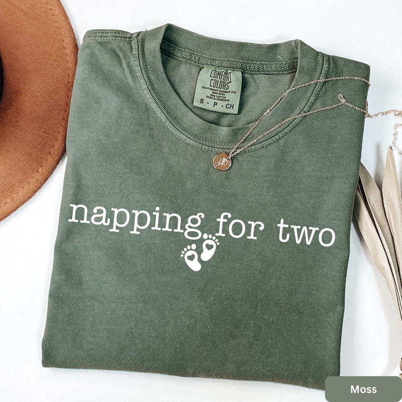 Napping For Two Pregnancy Shirt Funny Maternity Announcement Tee 5