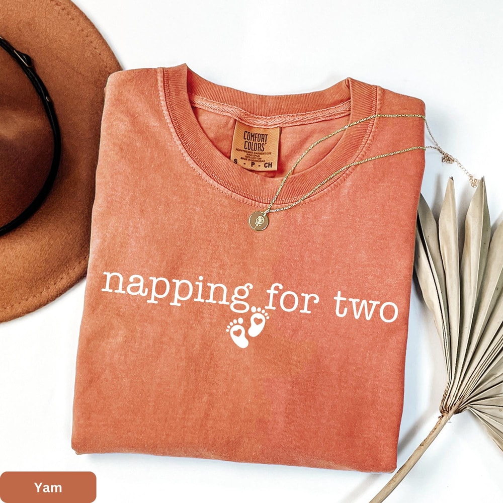 Napping For Two Pregnancy Shirt Funny Maternity Announcement Tee 6
