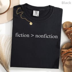 fiction lover t-shirt, 100% cotton unisex book lover tee, book club shirt
