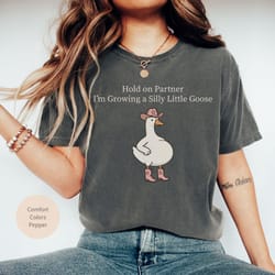 silly pregnant goose shirt comfort colors funny pregnancy announcement tee