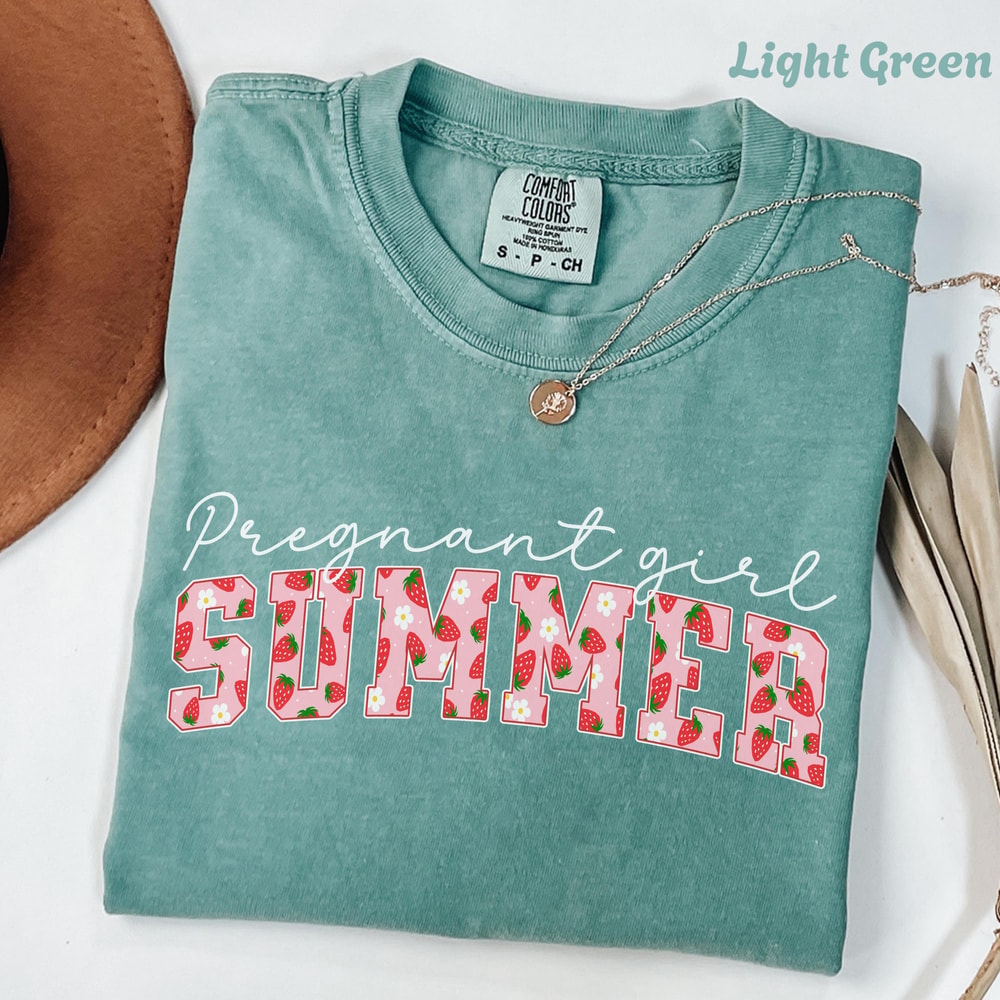 Pregnant Girl Summer Shirt Beach Pregnancy Announcement Tee Mom To Be Gift 0