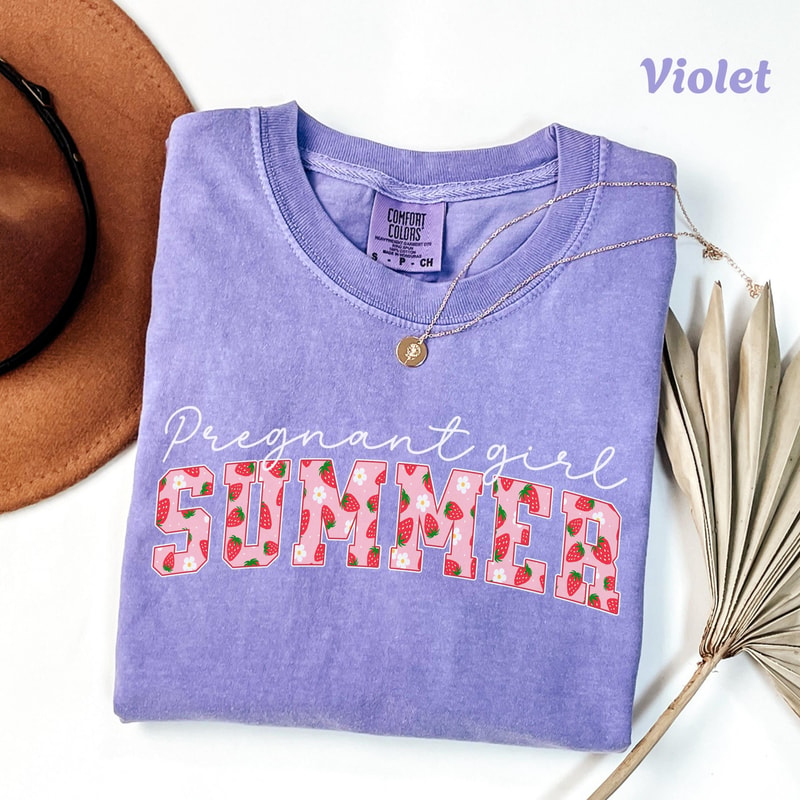 Pregnant Girl Summer Shirt Beach Pregnancy Announcement Tee Mom To Be Gift 4