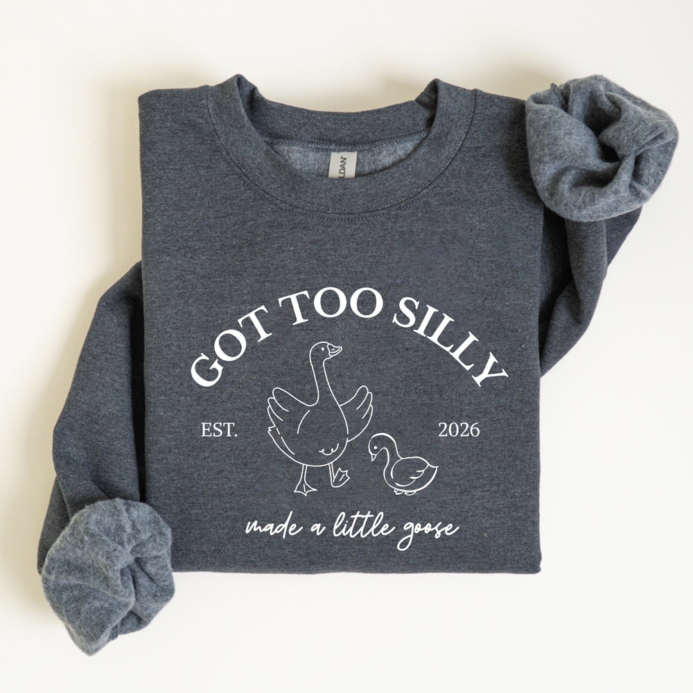 Got Too Silly Goose Sweatshirt Pregnancy Announcement Maternity Reveal Sweatshirt 5
