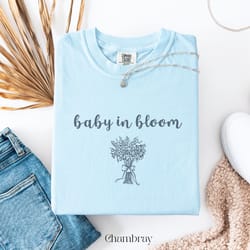 baby in bloom pregnancy announcement shirt mommy to be floral maternity tee