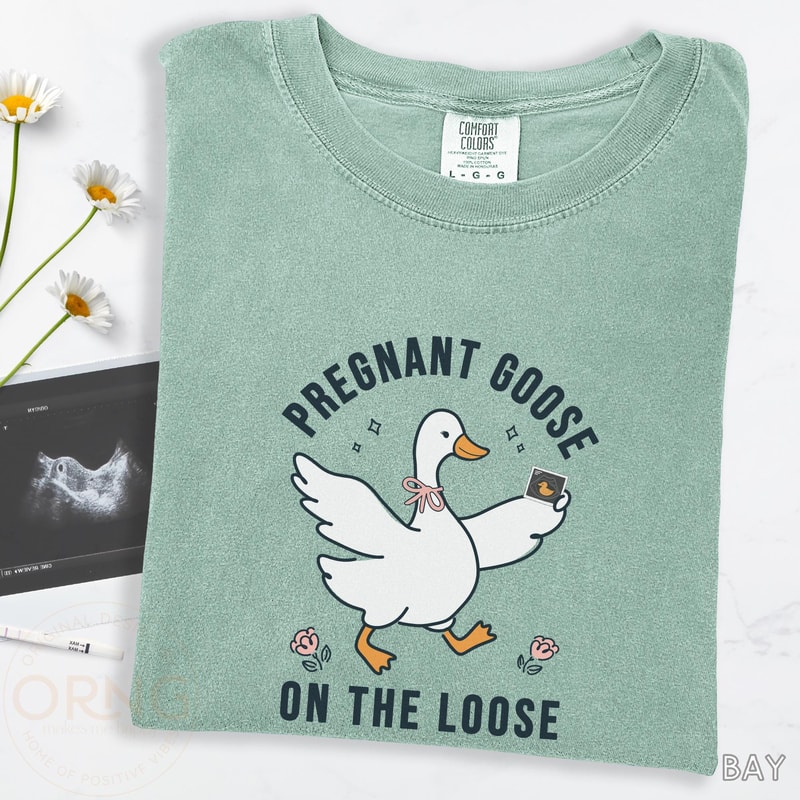 Pregnant Goose Shirt Funny Maternity Tee Pregnancy Gift 0