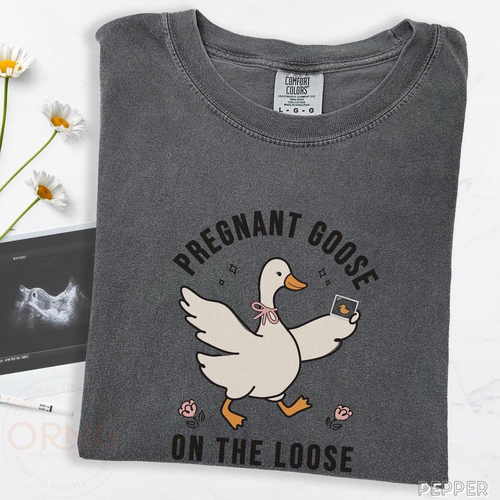 Pregnant Goose Shirt Funny Maternity Tee Pregnancy Gift 2