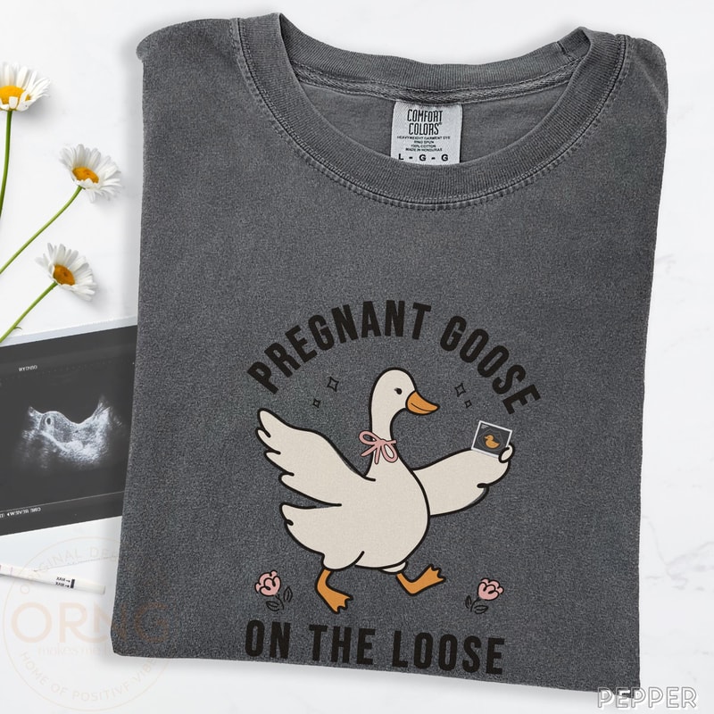 Pregnant Goose Shirt Funny Maternity Tee Pregnancy Gift 2