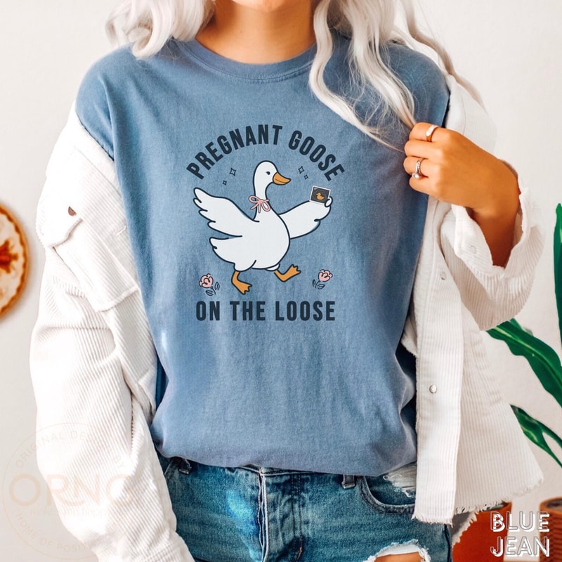 Pregnant Goose Shirt Funny Maternity Tee Pregnancy Gift 3