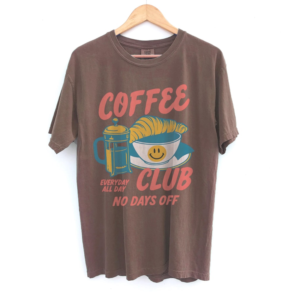 Coffee Club TShirt Retro Coffee Lover Tee
