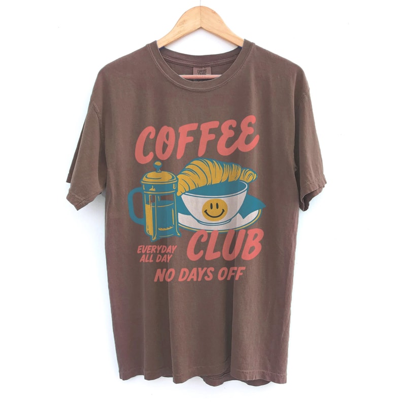 Coffee Club TShirt Retro Coffee Lover Tee