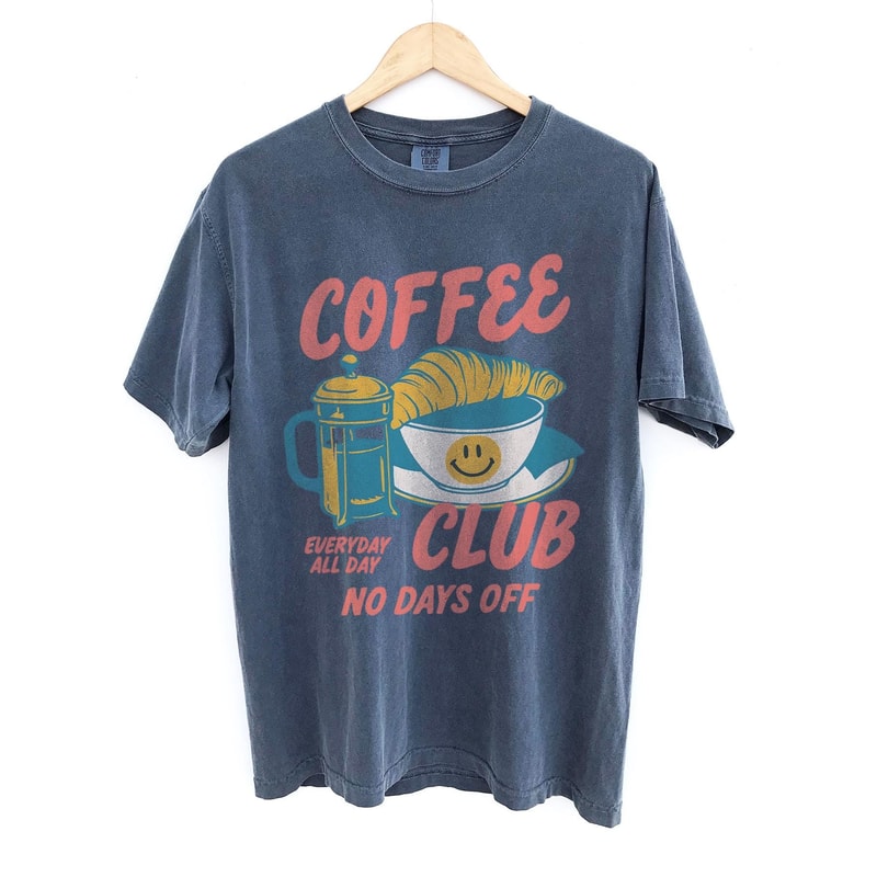 Coffee Club TShirt Retro Coffee Lover Tee
